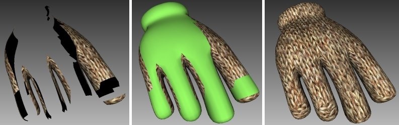 Image grid showing rendering polygons without texture