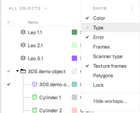 Selecting columns to be displayed