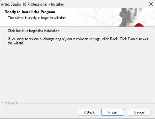 Ready to install the program