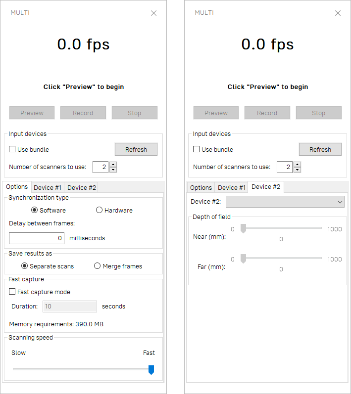 Grid of Multi panel tabs