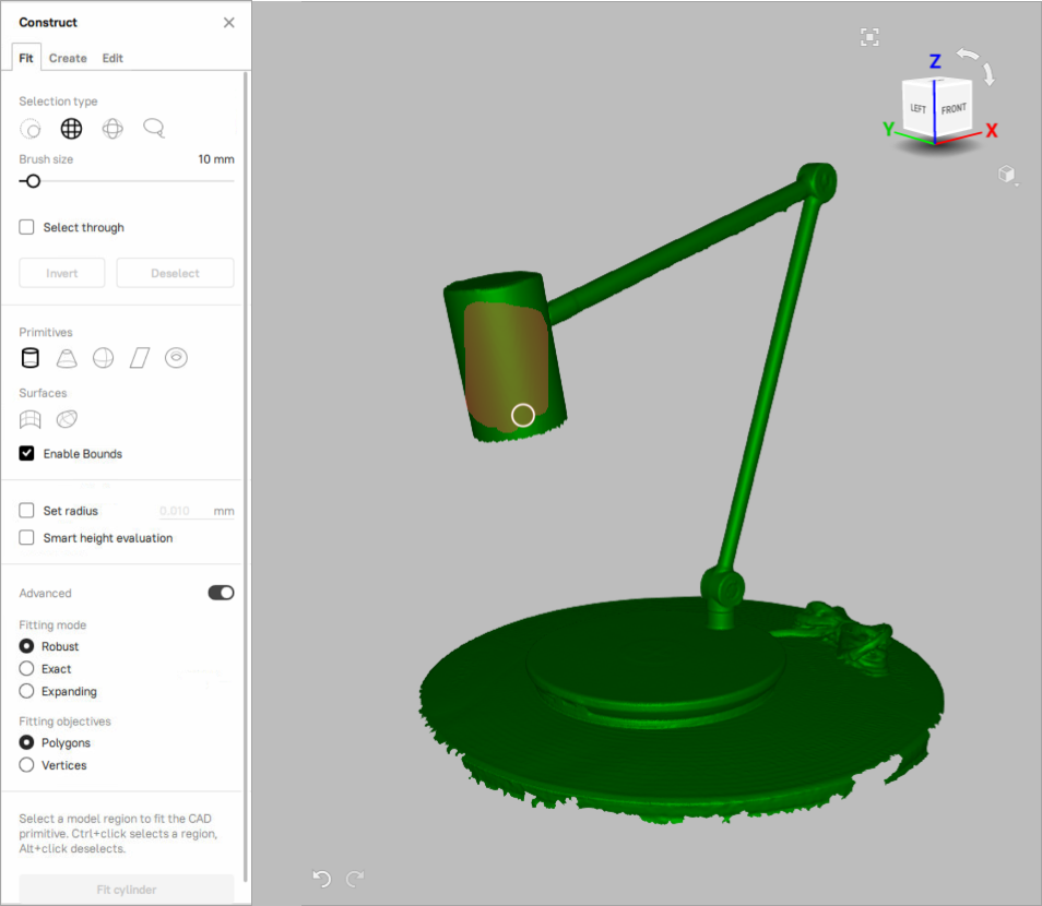 Working with 3D brush.