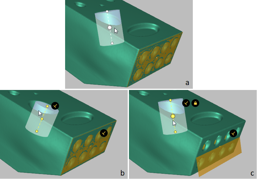 Example of ambiguous CAD primitive constraints