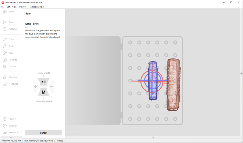Artec Point calibration