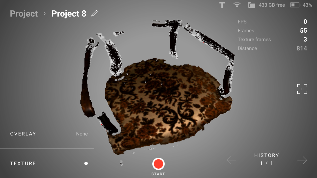 Scanned object.