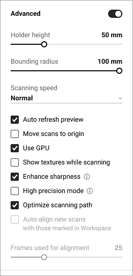 Advanced settings
