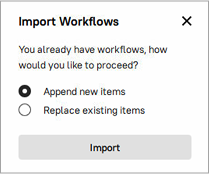 Import workflows