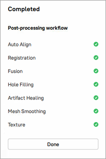 Workflow completed