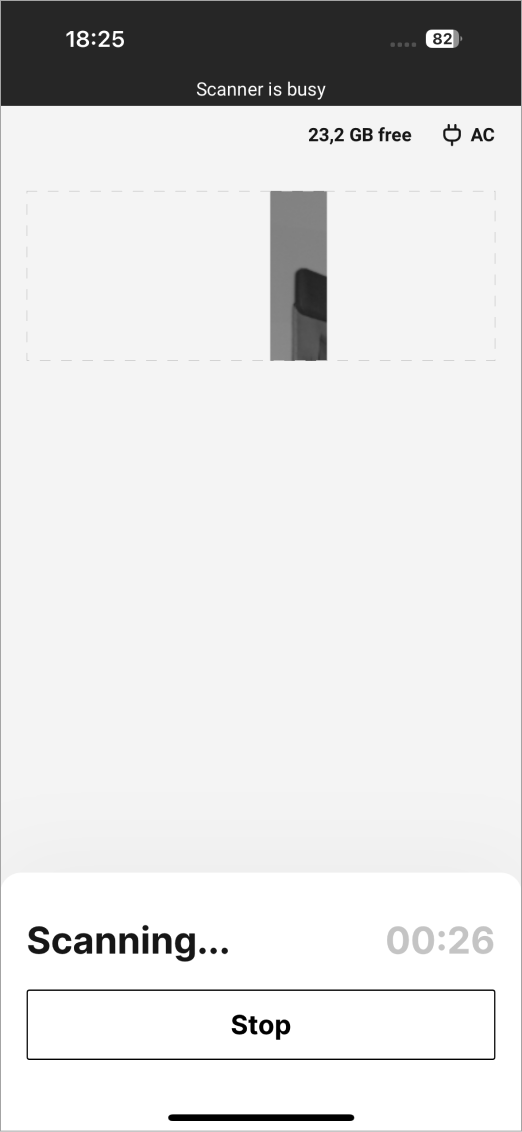 Scanning in progress.