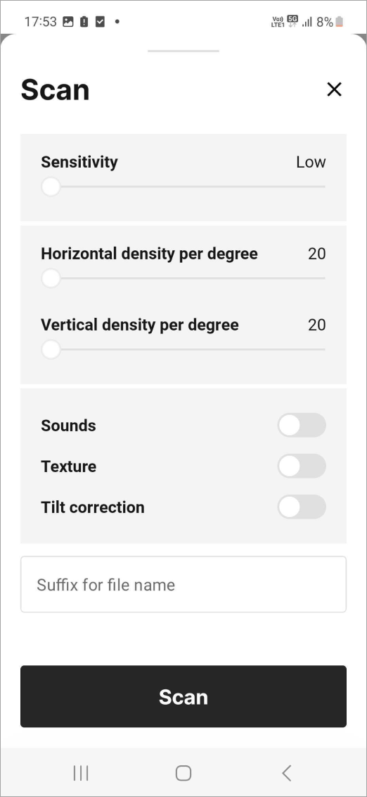 Advanced mode settings