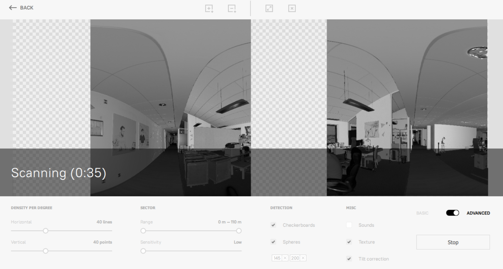 Scanning process